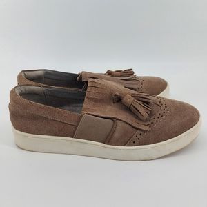 Com + Sens slip on preppy sneakers Brown Leather Size 7.5